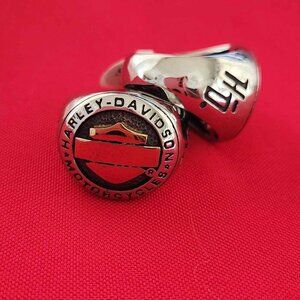 H-D Bar/Shield Silver/Gold Ring